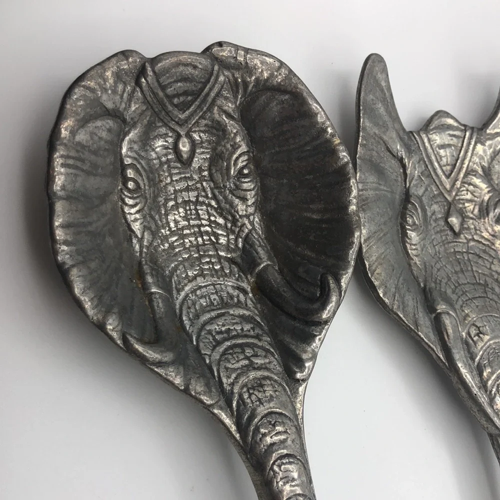 ARTHUR COURT ELEPHANT SALAD SERVER SET FORK SPOON